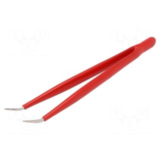 Tweezers | 150mm | Blades: curved | Blade tip shape: sharp | universal