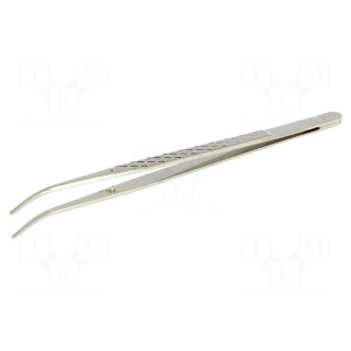 Tweezers | 160mm | Blades: elongated,curved | Tipwidth: 1.2mm