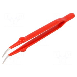 Tweezers | 160mm | Blades: elongated,curved | Tipwidth: 1.2mm