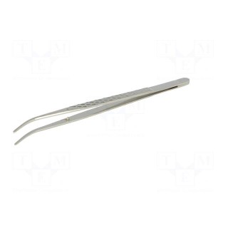 Tweezers | Tweezers len: 160mm | Blades: elongated,curved