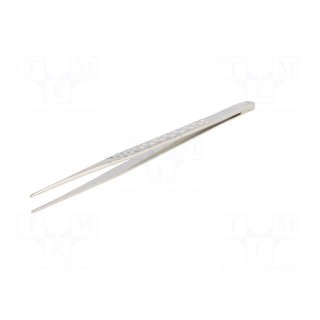 Tweezers | 160mm | Blades: elongated | Blade tip shape: rounded