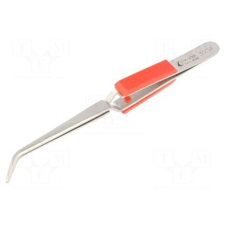 Tweezers | Blades: curved | Tool material: stainless steel | 165mm