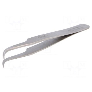 Tweezers | 100mm | for precision works | Blades: curved,narrowed