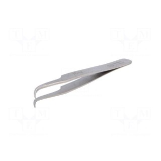 Tweezers | 100mm | for precision works | Blades: curved,narrowed