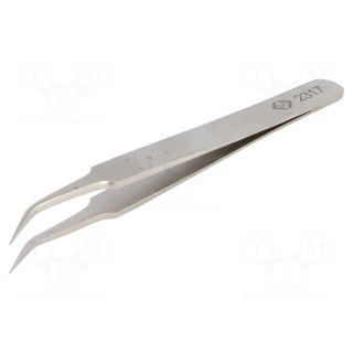 Tweezers | 105mm | for precision works | Blades: narrow,curved