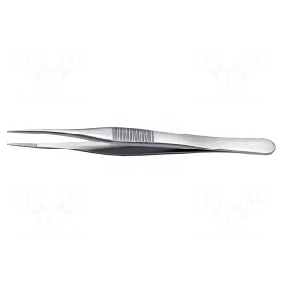 Tweezers | 110mm | for precision works | Blade tip shape: flat