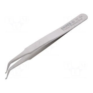 Tweezers | 115mm | Blades: curved | Blade tip shape: trapezoidal