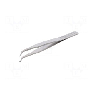 Tweezers | 115mm | Blades: curved | Blade tip shape: trapezoidal