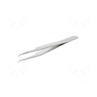 Tweezers | 115mm | for precision works | Blades: curved,narrowed