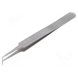 Tweezers | 115mm | for precision works | Blades: narrow,curved | 12g