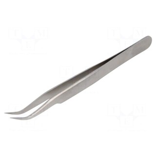Tweezers | 115mm | for precision works | Blades: narrow,curved