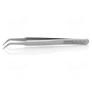 Tweezers | 115mm | for precision works,SMD | Blades: curved
