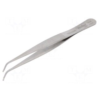 Tweezers | 115mm | SMD | Blades: curved | Blade tip shape: hook