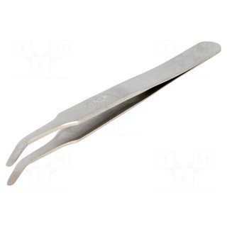 Tweezers | 115mm | SMD | Blades: curved | Blade tip shape: round