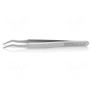 Tweezers | 120mm | for precision works,SMD | Blades: curved