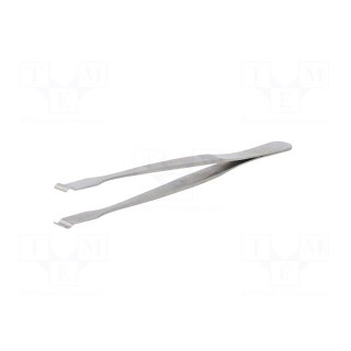 Tweezers | 120mm | SMD | Blades: wide | Blade tip shape: hook