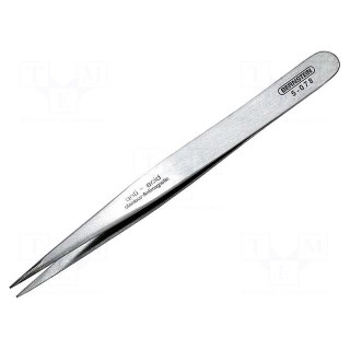 Tweezers | 130mm | for precision works,SMD | Blade tip shape: sharp