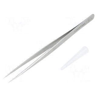Tweezers | 140mm | for precision works | Blades: straight,narrowed