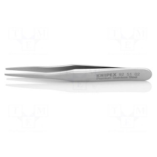 Tweezers | 70mm | for precision works | Blade tip shape: rounded