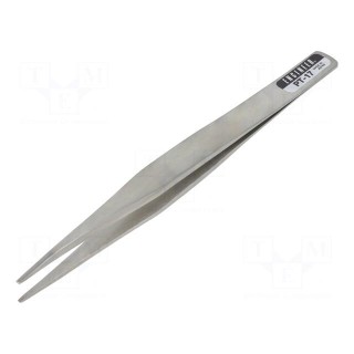 Tweezers | Tweezers len: 125mm | universal | Blade tip shape: flat