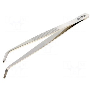 Tweezers | Tweezers len: 155mm | Blades: curved | Tipwidth: 2mm