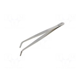 Tweezers | Tweezers len: 155mm | Blades: curved | Tipwidth: 2mm
