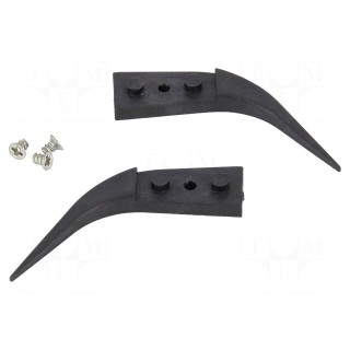 Kit of tips | Blade tip shape: flat | Tweezers len: 30mm | ESD | 2pcs.