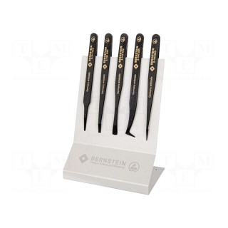 Kit: tweezers | for precision works | ESD | 5pcs.
