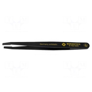 Tweezers | Blade tip shape: flat | Tweezers len: 120mm | ESD