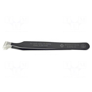 Tweezers | Blade tip shape: for cutting | Tweezers len: 115mm | ESD