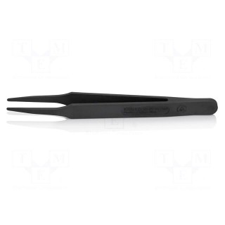 Tweezers | Blade tip shape: rounded | Tweezers len: 115mm | ESD