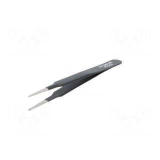 Tweezers | Blade tip shape: rounded | Tweezers len: 120mm | ESD