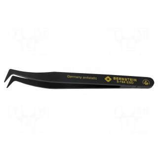 Tweezers | Blade tip shape: rounded | Tweezers len: 120mm | ESD