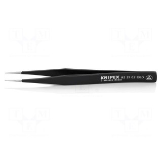 Tweezers | Blade tip shape: sharp | Tweezers len: 128mm | ESD
