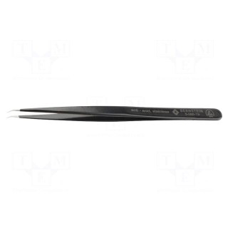 Tweezers | Blade tip shape: sharp | Tweezers len: 140mm | ESD