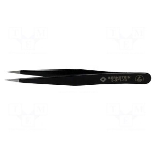 Tweezers | Blade tip shape: sharp | Tweezers len: 85mm | ESD