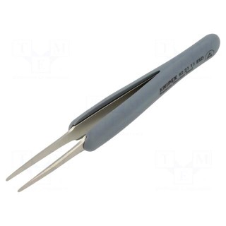 Tweezers | non-magnetic | Blade tip shape: flat | Blades: narrowed