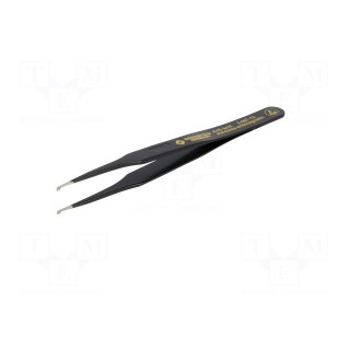 Tweezers | non-magnetic | Blade tip shape: flat | SMD | Blades: curved