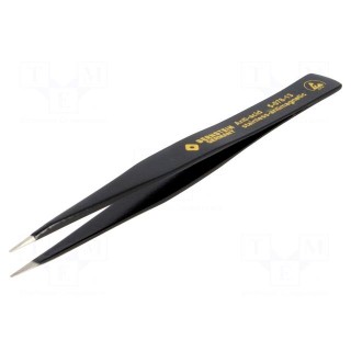 Tweezers | non-magnetic | Blade tip shape: sharp | Blades: straight