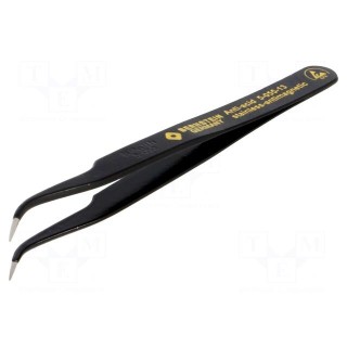 Tweezers | non-magnetic | Blade tip shape: sharp, bent | ESD