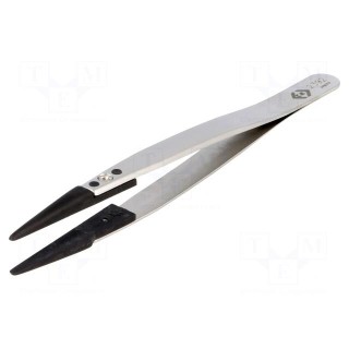 Tweezers | non-magnetic | Tip width: 2mm | Blade tip shape: rounded