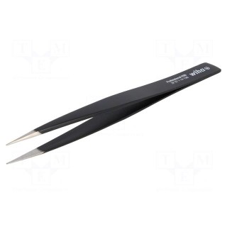 Tweezers | non-magnetic | Tweezers len: 130mm | Blades: straight | ESD