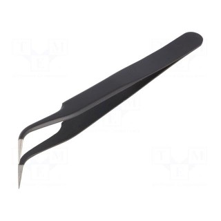 Tweezers | Tipwidth: 0.5mm | Blade tip shape: sharp | Blades: curved