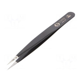 Tweezers | Blade tip shape: sharp | Tweezers len: 110mm | ESD