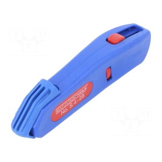 Stripping tool | Øcable: 4÷28mm | Wire: round | Tool length: 145mm