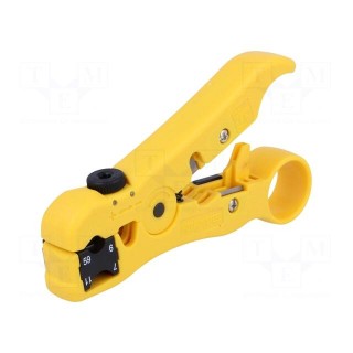 Stripping tool | Wire: coaxial,round,flat | Length: 125mm