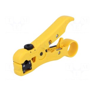 Stripping tool | Wire: coaxial,round,flat | Length: 125mm