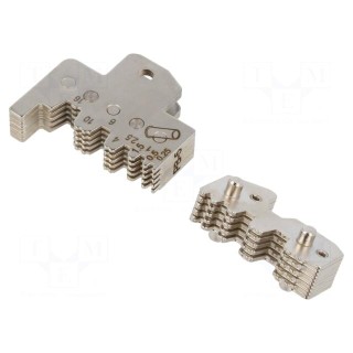 Crimping jaws | non-insulated solder sleeves | 0.25÷16mm2
