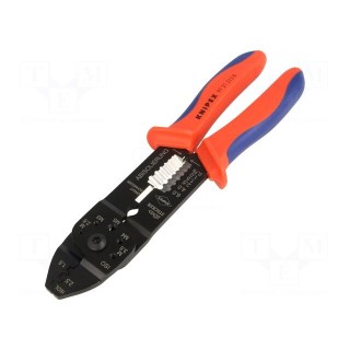 Tool: for crimping | non-insulated terminals,wire cutting | 230mm