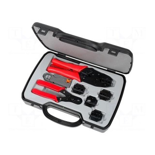 Kit: for colaxial/RF connector crimping | Crimp tool len: 220mm